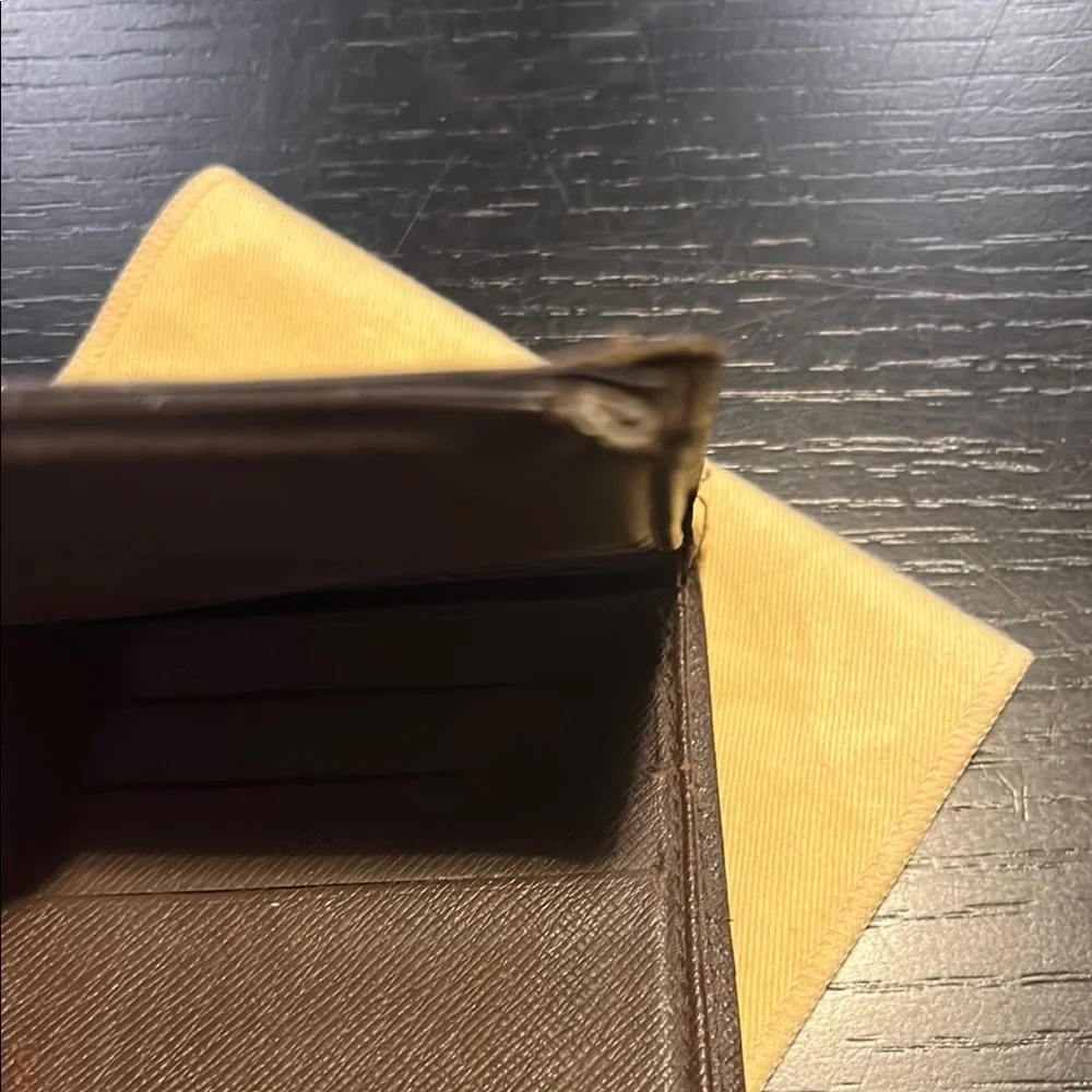Louis Vuitton Brown Damier Ebene Checkered Wallet
